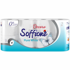 Туалетная бумага Soffione Pure White 2сл 8шт