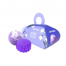 Подарочный Набор Cafe Mimi Цветочная фантазия Глицериновое мыло 80гр + Бурлящий шар 120гр