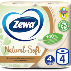 Туалетная бумага Zewa Natural Soft 4-хслойная 4шт
