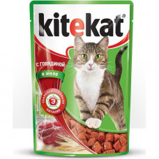 Корм для кошек Kitekat Говядина в желе 100г