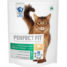 Корм для кошек Perfect Fit для кастрированных котов и стерилизованных кошек с курицей 190г
