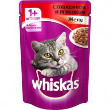 Корм для кошек Whiskas Желе говядина/ягненок 85г