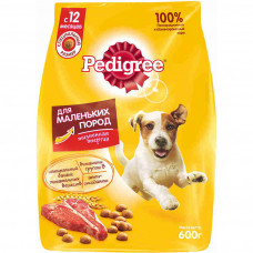 Корм для собак Pedigree Для взрослых собак маленьких пород с говядиной 600 г