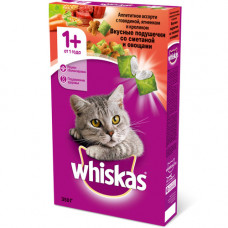 Корм для кошек Whiskas Вкусные подушечки говядина 350г