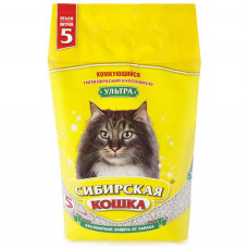 Наполнитель для туалета Сибирская кошка Ультра комкующийся 5л