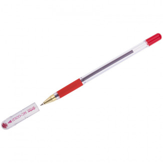 Ручка шариковая MunHwa 'MC Gold' красная, 0,5мм, грип, штрих-код