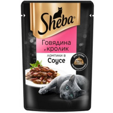 Корм д/кошек Sheba Pleasure из говядины и кролика 75г
