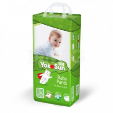 Одноразовые детские подгузники-трусики YokoSun Eco размер L (9-14 кг), 44 шт