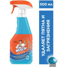 Средство для мытья стёкол и других поверхностей Mr. Muscle со спиртом 500мл